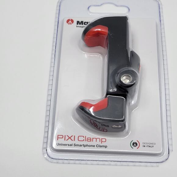 Manfrotto Universal Smartphone Clamp #MCPIXI Mount Tripod with Hotshoe New - Picture 5 of 8